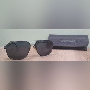 Vintage Corning Optics Serengheti Drivers 5241k Aviator Glasses With Case